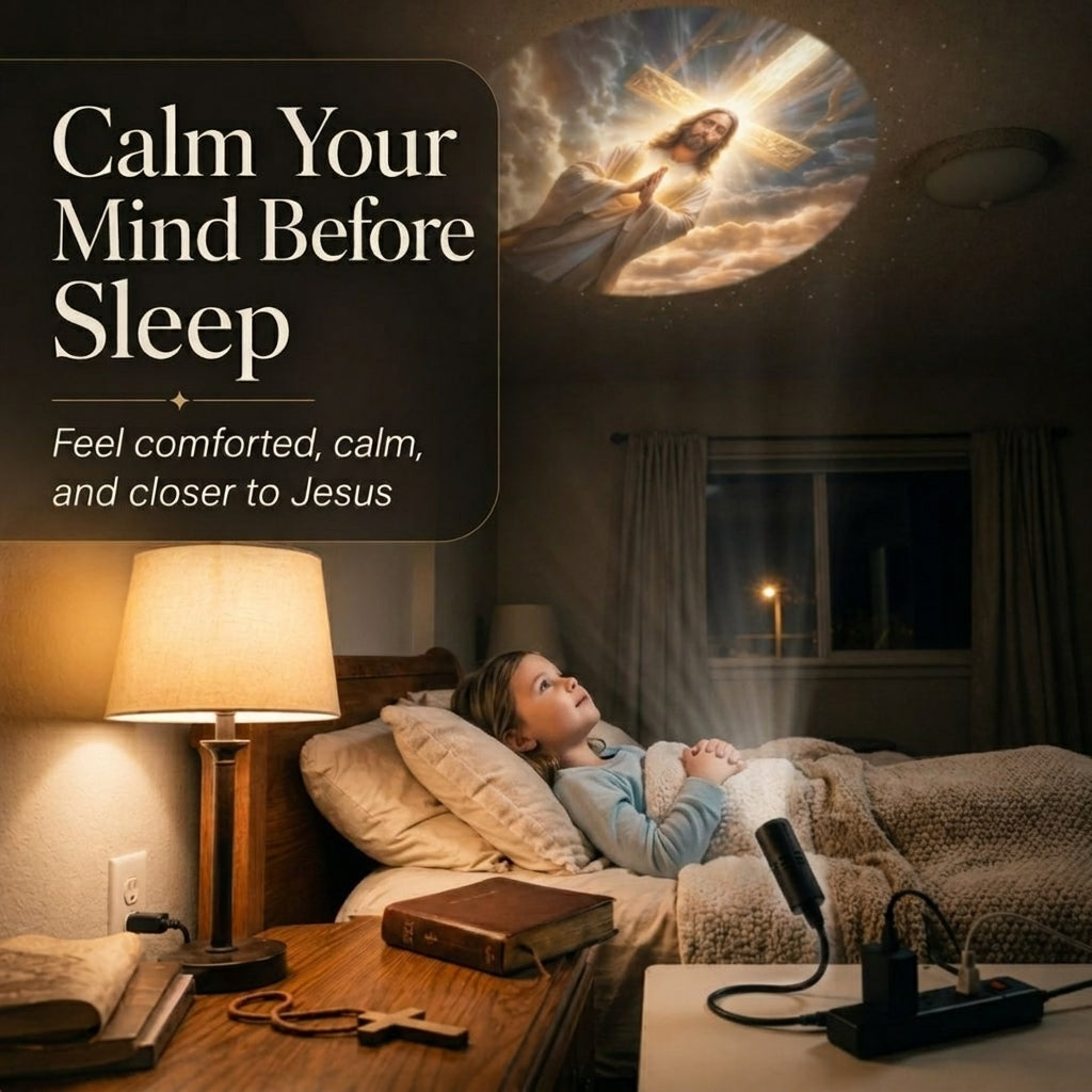 Faith inspired Jesus night light projection